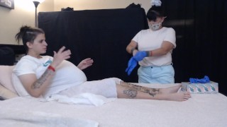 RolePlay Pregnant Labor Fantasy Lesbians Nurse