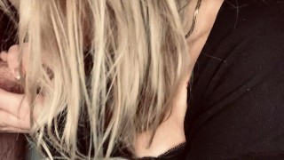 BLOWJOB AND CUM ON BIG TITS