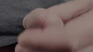 The hard erection in the pants wants to empty the full balls immediately and cum 🍌💦