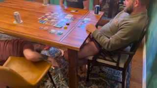 Gamenight ends in Bed with Hairy Daddy