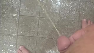 Peeing in shower