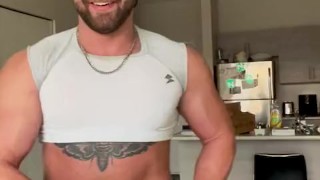 OnlyFans Model Strips Clothes Off After Gym Poses Hard Cock