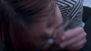 メガネ女子がちんぽの匂いに釣られて精子をたくさん吸い上げてしまう...cum in mouth sperm