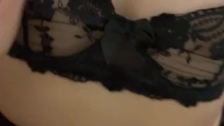 My friend discovering my body and my tits while she rubs her clit against me