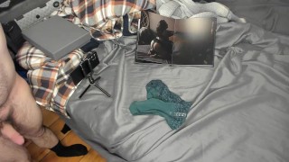I cum on my wife's panties while looking at photos of her