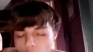 Femboy gagging on BBC