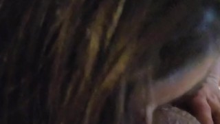 Up close sloppy slurping sucking my fleshy cock