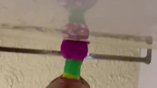 Throating my dildo is fun😊