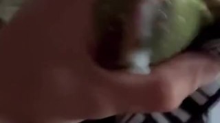 Watch me stick my cock in the corporal's Vaseline jar as I jerk off my cock and shoot a load!