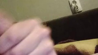 Friend jerks off until he cums