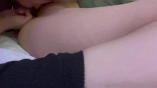 My girlfriend drinks all my juicy pussy