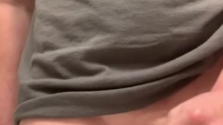 Jerking off for girlfriend while wife is asleep massive cum shot