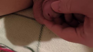 Chequing My uncut Boys clit