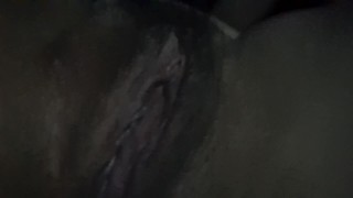 Hot latina milf girlfriend showing her pussy after getting creapied.