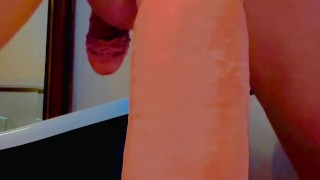 Fisting slut and riding my favourite dildo and fisting myself