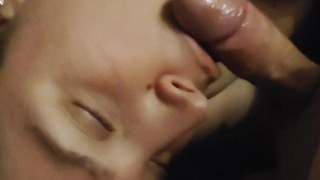 Wife gives great blowjob 🌬️, then I lay her down missionary and filled her up with cum. 😏😵‍💫
