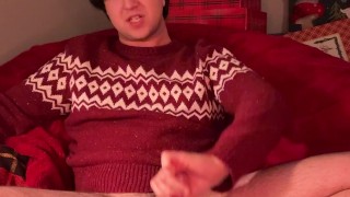 Home from College JOI, Cum on Christmas Sweater