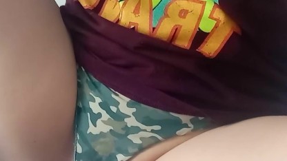 Masturbation through panties