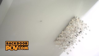 POV - Fucking leggy Lilu Moon in naughty secret sex romp