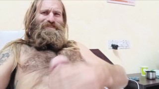 jerks big cock, confesses gay kinks, eats cum
