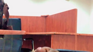 Black cock lonely office Masturbate