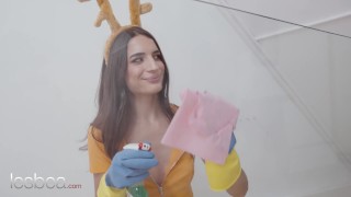 Lesbea Erotic Xmas Candie Luciani and Katy Rose lesbian romantic pussy licking and scissoring orgasm