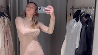 See through Transparent Sexy dress TRY on Haul