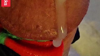 White Christmas Cumshot Elf Masturbation