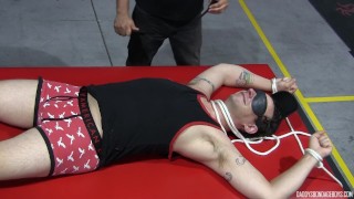 Dominant Kaden Roads spanks and Floggs bound sub Casey Wood