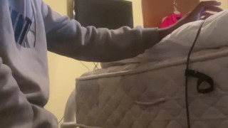 I slowly got turned on and started jerking my hard black cock until I cummed