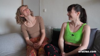 Ersties - Serafina Wears The Strap On While Domino Rides It