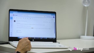 Spectacular busty shemale Jessica Kate teases a young dude at his first casting