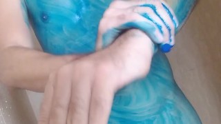 Body paint blue like the avatar