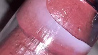 Milking my dick with my pump