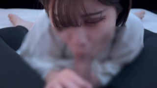 立ちフェラでギンギンにさせて最後は精子をごっくん♡ cum in mouth gokkun