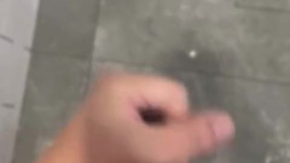 Cumshot at shower