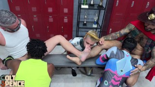 Bend OverWatch Hot Gamer Group Fuck