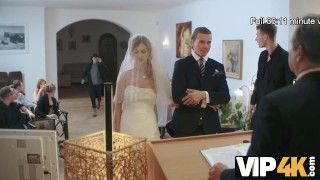 VIP4K. Olivia Sparkle in a wedding dress and veil caught on camera fucking