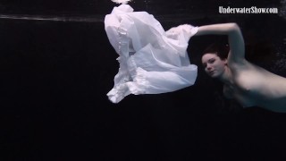 Dark pool vibes with white dress girl