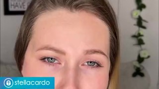 Blonde sucks big dildo on camera