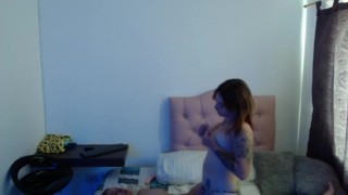 I destroyed my sister-in-law's ass on all fours in the bedroom and she rode my strapon