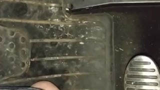 Playing in rain puddles barefoot in jeans then driving fast in the rain