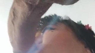 My neighbor makes me very horny with a big cock and a big cumshot, homemade amateur