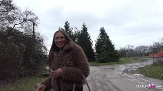 GERMAN SCOUT - Anal Casting Sex for Freckled Big Butt and Boobs Maid Cora Love