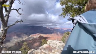 EPIC HIKING FUCKING A BIG BOOTY AMATEUR BLONDE ON TOP OF A CLIFF - Horny Hiking ft Molly Pills POV 4
