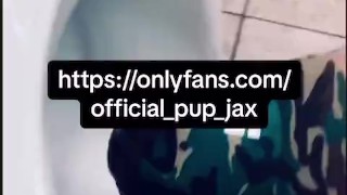 Public restroom urinal licking and tasting