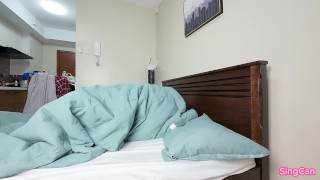 Pinay Ginising at kinantot ng Bf sa kumot 2024! (She enjoys fucking with a blanket on)-SingCan