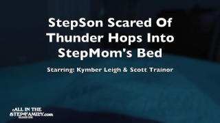 StepSon Scared of Thunder Fucks Curvy StepMom in Her Bed! - 3/3