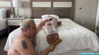 Matt mummifies and tickles Latino amateur Tickle Prince