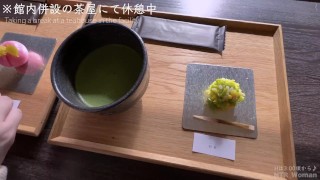 【イラマ潮吹き/快楽SEX】美術館で密会デートの後に中出しSEX♡ 喉奥イラマで興奮して絶頂潮吹きしちゃう変態人妻さん♪   